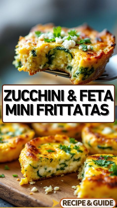 These mini frittatas are packed with fresh zucchini, tangy feta cheese, and flavorful herbs, making them the ultimate healthy breakfast or snack! This mini frittata recipe is quick, easy, and perfect for meal prep. You’ll love how fluffy and delicious these zucchini and feta frittatas are, ready in just 30 minutes. Perfect for busy mornings or a grab-and-go bite! Full Recipe At Dealicious.net Feta Breakfast Recipe, Fritata Recipe, Healthy Frittata, Mini Frittatas, Breakfast Frittata, Mini Frittata, Zucchini Feta, Fresh Zucchini, Frittata Recipe