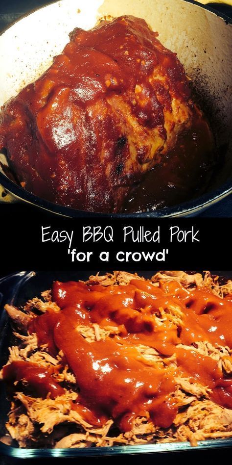 Pulled Pork For A Crowd, Pork For A Crowd, Meat For A Crowd, Bbq Pulled Pork Recipe, Crockpot Appetizers, Recipes Meat, Pork Recipes Easy, Appetizers For A Crowd, Easy Bbq