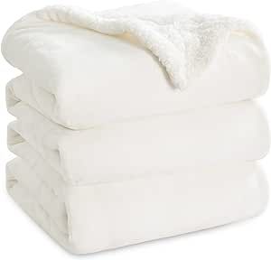 Bedsure Sherpa Fleece King Size Blanket for Bed - Thick and Warm for Winter, Soft and Fuzzy Large Blanket King Size, White, 108x90 Inches Blankets For Winter, Best Bedding, King Size Blanket, Fall Blanket, Queen Size Blanket, Queen Blanket, Sofa Throw Blanket, Reversible Blanket, Woven Throw Blanket