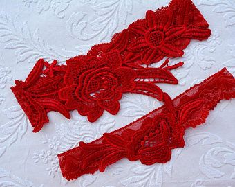 Red Bridal Garter, Red Wedding Garter, Red Garter Wedding, Red Garter Belt, Red Garter, Wedding Wishing, Wedding Toss, Bride Garter, Garter Lace