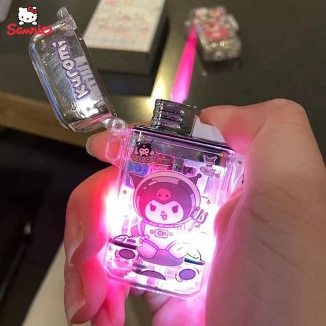 Kuromi Lighter Pink Flame Creativity Strobe Light Igniter Kawaii Hello Kitty Lighter Cinnamoroll Melody Lighters Fast Delivery - Inflatable Toys - AliExpress Hello Kitty Lighter, Kawaii Hello Kitty, Cool Lighters, Lighter Fluid, Inflatable Toy, Strobe Light, Gas Lights, Strobe Lights, Puff And Pass