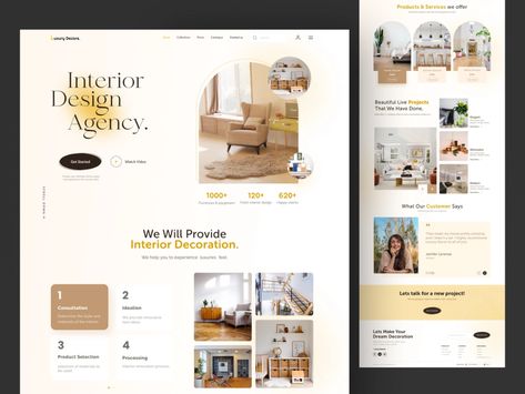 Interior Website Design, Interior Website, Pastel Interior Design, Best Interior Design Websites, Fashion Web Design, Creative Market Design, Agency Website Design, Wix Website Design, Wix Website Templates