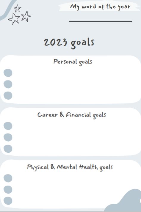 My Goals For 2023, Goals For 2023, List Of Goals, New Year New Goals, New Year Friends, Happy New Year Friends, 2023 Goals, Goal List, Goals Template