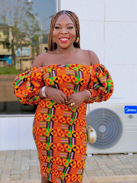 Ankara shiring dress with ruff big hand Shirred Dress, Ankara Dress, Ankara, Off Shoulder Dress, Shoulder Dress, Off Shoulder, Quick Saves