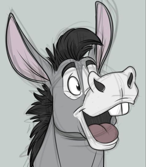 Torrey on Instagram: “#donkey #cartoon #drawing #sketch #digitalart #wacom #clipstudiopaint” Cute Donkey Drawing Art, Donkey Cartoon, Donkey Drawing, Horse Cartoon, Easy Animal Drawings, Pig Art, Book Artwork, Cool Pencil Drawings, Funny Drawings