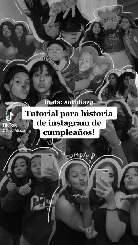 Tutorial para historia de instagram de cumpleaños! | insta story inspo | insta story bday inspo Aesthetic Collage Tutorial, Aesthetic Birthday Post For Best Friend, Aesthetic Instagram Stories Birthday, Aesthetic Bday Story Ideas, Best Friend Bday Story, Ig Bday Story Ideas, Aesthetic Photo Collage Ideas, Insta Bday Story Ideas, Instagram Bday Story Ideas