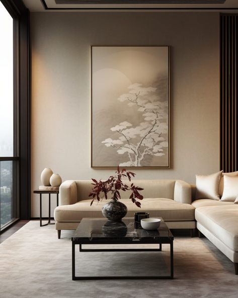 Chinese Decor Asian Interior, New Chinese Style Interior, Chinese Interior Design Modern, Modern Chinese Living Room, New Chinese Style Living Room, Modern Chinese Interior, Minimalistic Room, Chinese Living Room, Chinese Interior Design