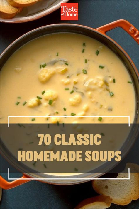 Dinner Party Soup Recipes, Country Fresh Garlic Soup, Health Soup Recipes, Healthy Soup Recipes Clean Eating, Nostalgic Recipes, Homemade Soup Recipes, Cheesy Broccoli Soup, Julia Childs, Chicken Broth Recipes