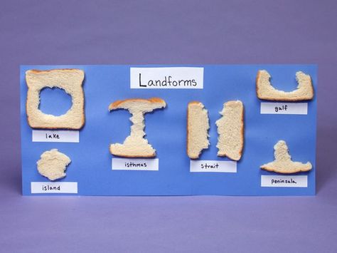 Types Of Landforms, Land Forms, Unconventional Materials, Montessori Geography, 3rd Grade Social Studies, Geographical Features, 4th Grade Social Studies, Teaching Geography, 5th Grade Social Studies