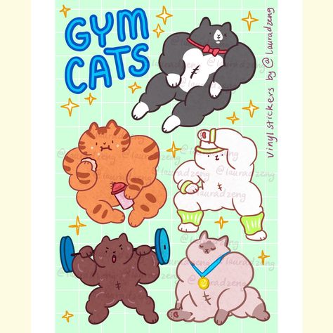 buff cats buff cats buff cats . . . #art #doodle #sketch #digitalart #sticker #cat #kitty #buff #muscle #cute #kawaii Buff Cat Doodle, Buff Cat, Cat Gym, Cat Doodle, Cat Sketch, Stickers Printable, Cats Art, Doodle Sketch, Journal Stickers