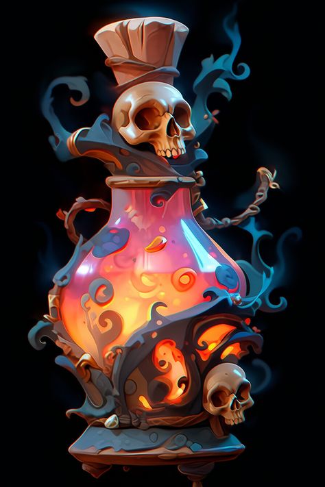 Magical Food Art, Magic Bottle Drawing, Game Props Concept Art, Magic Artifacts Concept Art, Halloween Concept Art, Stylized Character Concept Art, Book Concept Art, Prop Concept Art, Stylized Character Design