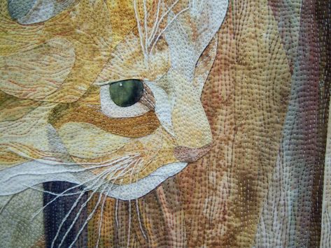 Quilted Art, Pictorial Quilts, Portrait Quilts, Cat Quilts, Collage Quilts, David Taylor, Landscape Art Quilts, Art Quilting, Pet Pictures