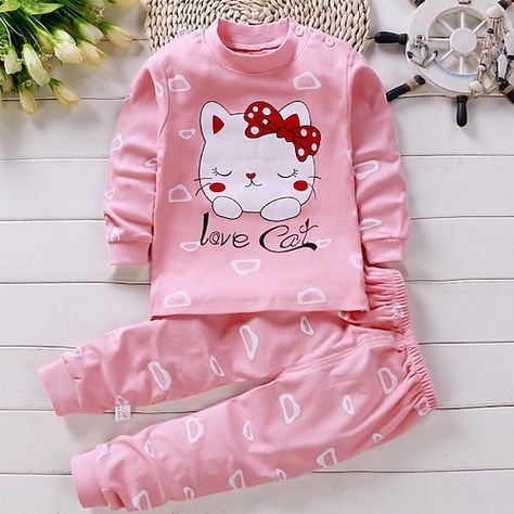 Cotton Nightwear, Animal Pajamas, Baby Pajamas, Baby Set, Girls Clothing Sets, Girls Pajamas, Pyjama Set, Kids Pajamas, Cute Tshirts