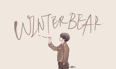 Winter Bear, A Boy, Laptop, Bts, Writing, On Twitter, Twitter, Wall