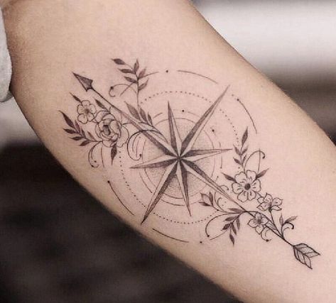 Whimsical Compass Tattoo, Compass Tattoo With Date Of Birth, Fineline Tattoo Ideas Forearm, Compass Sleeve Tattoo Women, Small Compass Tattoo Women, Mexico Tattoo For Women, Compass With Flowers Tattoo, Compass Tattoo Feminine Small, Family Compass Tattoo