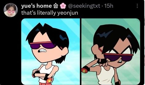 Literally Me Characters Icon Cartoon, Yeonjun Icons, Choi Hansol, Yeonjun Txt, Funny Kpop Memes, Kpop Entertainment, Save Her, Quick Jokes, Kpop Funny