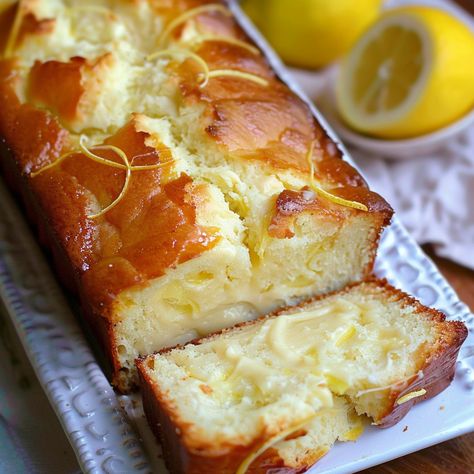 Luscious Lemon Cream Cheese Loaf - Easy DIY Recipes Lemon Cream Cheese Loaf, Cream Cheese Loaf, Cheese Loaf, Cream Corn Casserole, White Bean Soup Recipes, Cream Cheese Bread, Lemon Cream Cheese, Slow Cooked Chicken, Cream Cheese Muffins