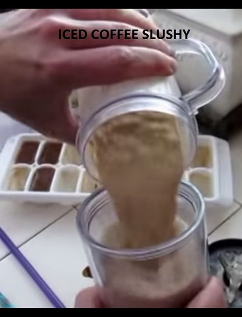 How to make a Frappe Iced Coffee Slushy How To Make Frappuccino, Slush Ice, Slush Machine, Drink At Home, Coffee Ice Cubes, Iced Coffee At Home, How To Make Ice Coffee, Frozen Coffee, Ice Coffee Recipe