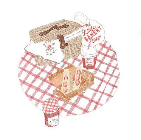 picnic #illustration #watercolor #watercolorillustration #sketch #sketches #sketchbook #parisian #pencilillustration #pastelcolors #aesthetic #strawberry #picnic #foodillustration Picnic Illustration Drawings, Picnic Doodle, Picnic Sketch, Picnic Drawing, Picnic Illustration, Watercolor Picnic, Blue Layout, Journal Painting, Strawberry Picnic