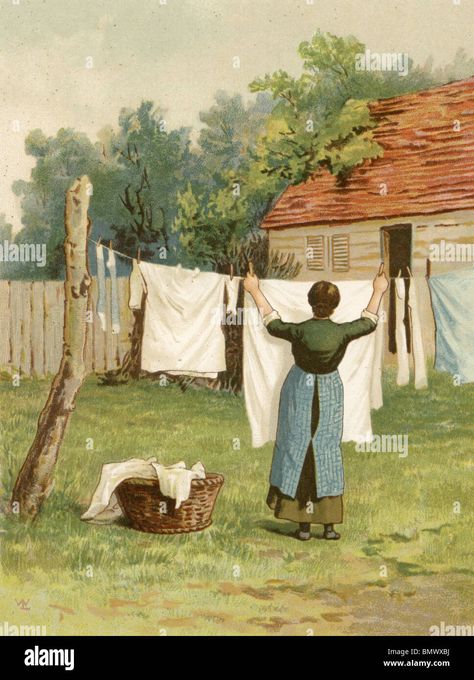 Clothes Illustration, Farm Paintings, Wine And Canvas, Cottage Art, Boat Painting, Old Woman, Hanging Posters, Print Artist, Clothes Line