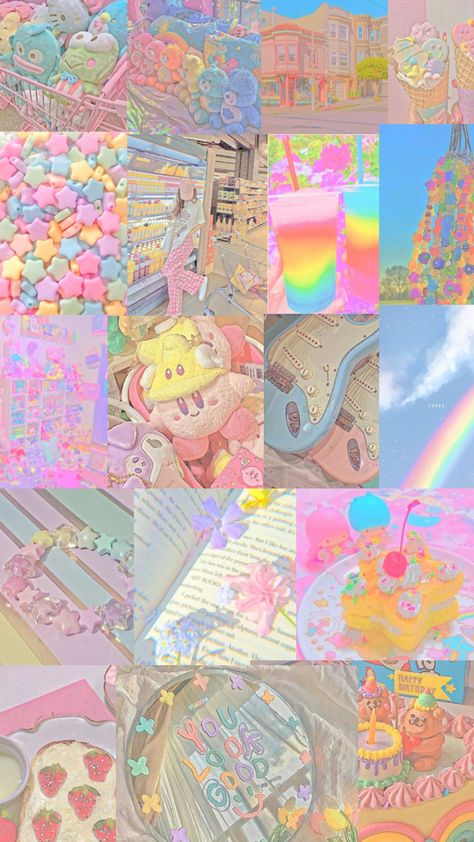 Soft Kidcore Wallpaper, Pastel Kidcore Wallpaper, Kidcore Wallpaper, Pastel Kidcore, Rainbow Wallpaper Iphone, Soft Kidcore, Rainbow Aesthetic, Rainbow Wallpaper, Lebron James