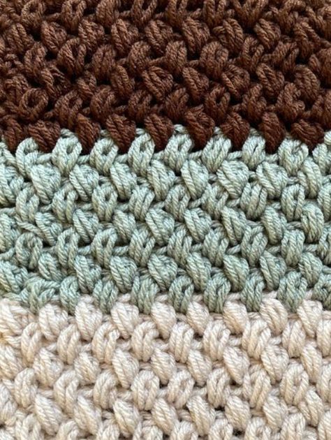 The Bean Stitch Pattern - My Crafts Inspirations Little Bean Crochet Stitch, Crochet Bean Stitch Blanket, Crochet Bean Stitch, Bean Stitch Crochet, Diy Crochet Basket, Curtains Sewing, Crochet Box Stitch, Bean Stitch, Knit Crochet Patterns