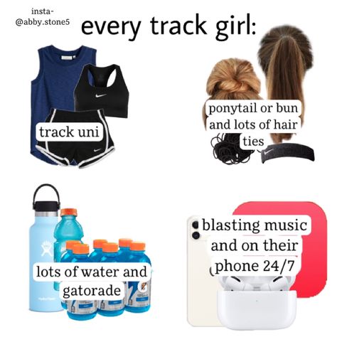 Track Meet Bag Checklist, Track Bag Checklist, Track And Field Bag Essentials, Track Bag Essentials, Track Meet Essentials, Sports Bag Essentials, Track Essentials, Sporty Girl Aesthetic, Track Tips