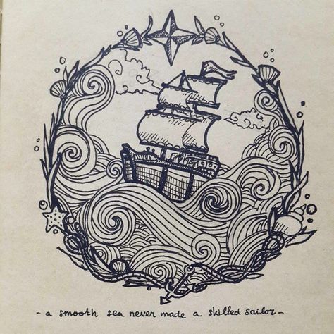 Sailor Tattoo, Sea Tattoo, Seni Vintage, 타이포그래피 포스터 디자인, Posca Art, Ship Tattoo, Symbol Tattoos, 문신 디자인, A Ship