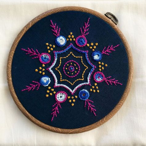 Diy Hand Embroidery, Simple Hand Embroidery Patterns, Mirror Embroidery, Learning To Embroider, Abstract Embroidery, Diy Embroidery Kit, Diy Embroidery Designs, Embroidery On Kurtis, Hand Embroidery Tutorial