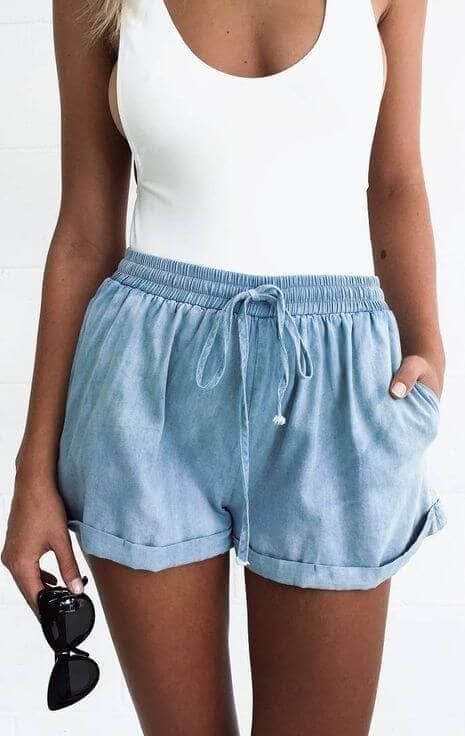 Drawstring Shorts Outfit, Fest Outfits, Shorts Outfit, Maxi Skirts, Cute Summer Outfits, Drawstring Shorts, Casual Summer Outfits, Festival Outfit, Spring Summer Outfits