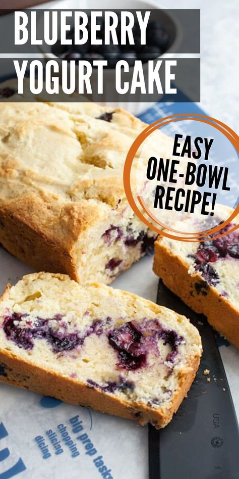 Blueberry Yogurt Cake, Yogurt Cake Recipe, Yogurt Container, Cake For Kids, Soups For Kids, Kids Recipe, Blueberry Yogurt, Kids Cooking, Easy Blueberry