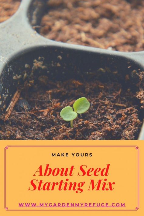 How to Make Seed Starting Mix at Home - My Garden My Refuge Biointensive Gardening, Growing Organic Vegetables, Growing Tomatoes In Containers, Seed Starting Mix, Plant Pests, Survival Gardening, Boho Garden, Uk Garden, Seed Germination