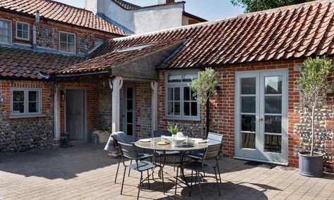 See the transformation of a neglected period cottage on the Norfolk coast Barn Conversion Exterior, Norfolk Cottages, Home By The Sea, Norfolk House, Norfolk Coast, Side Porch, Bedroom Images, Grey Furniture, Wordpress Website Design