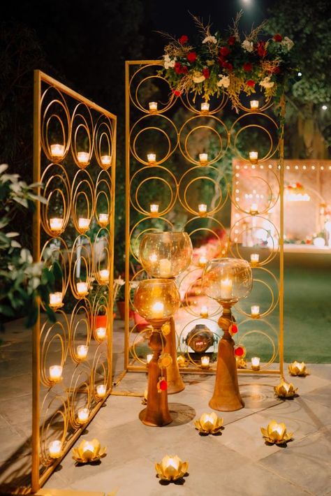 Diwali Event Decorations, Diwali Outdoor Decorations, Sangeet Decoration Stage Outdoor, Outdoor Wedding Lighting Ideas, Decorating Ideas Wedding, Wedding Decoration Idea, Wedding Decorating Ideas, Ideas Wedding Decoration, Wedding Interior