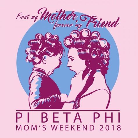 Moms Day Sorority, Cricut Hoodies, Sorority Parents Weekend, Mom Brunch, Sorority Tshirt Designs, Sisterhood Events, Phi Mu Shirts, Pr Ideas, Moms Weekend