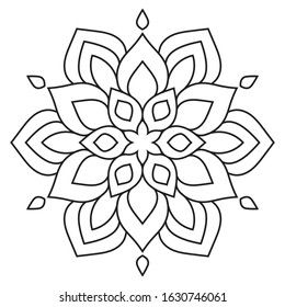 Easy Mandala Mandalas Flower Coloring Pattern Stock Illustration 1630746061 | Shutterstock Easy Mandala Patterns, Small Mandala Design, Small Mandala Art, Mandala Drawing Easy, Floral Drawing Design, Mandala Outline, Mandala Simple, Simple Mandala Design, Mandala Flower Design