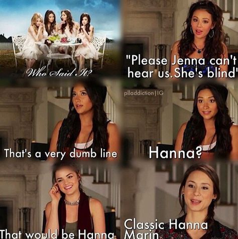 <3 Freelee The Banana Girl, Pll Quotes, Pll Memes, Funny Celebrities, Pll Funny, Liar Quotes, Pretty Little Liars Quotes, Pll Cast, Emily Fields