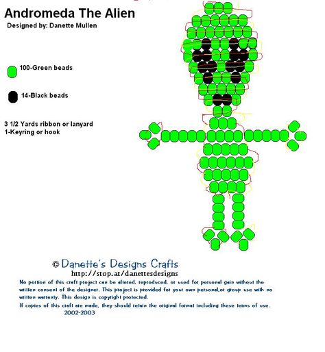 Beaded Alien Pattern, Seed Bead Animals Patterns Easy, Kandi Keychain Pattern, Pony Bead Designs, Bead Pets Pattern Easy, Pony Bead Animals Patterns, Seed Bead Animals, Bead Animals Patterns Easy, Bead Animals Patterns