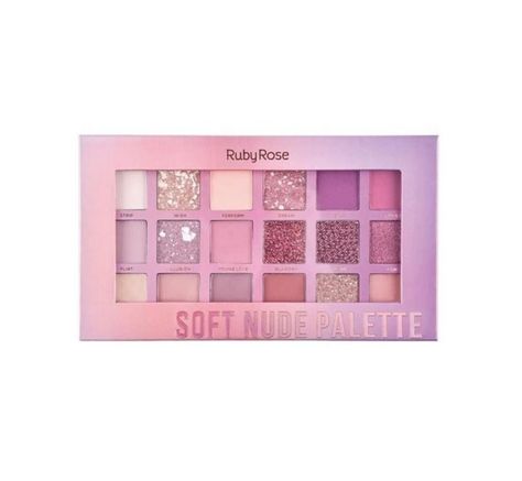 Procurando a sombra perfeita para destacar o olhar? A Paleta de Sombras Ruby Rose Soft Nude Feels é para você!    Ela vem com 17 cores maravilhosas, você pode variar entre makes mais modernas, despojadas, elegantes ou discretas.    Seus tons são divididos em efeitos cintilantes, opacos e com glitter. Assim você faz sua maquiagem como quiser!    A paleta conta com um primer cremoso exclusivo para ser usado antes da sombra, proporciona mais durabilidade e realce da pigmentação.    O produto ainda Rose Eyeshadow, Nude Palette, Ruby Rose, Makeup, Beauty