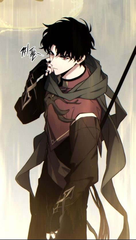 Black Scythe, Black Anime Guy, Lookism Webtoon, Anime Guy, Kings Game, Drawing Anime Clothes, Character Design Male, Character Portraits, Anime Outfits