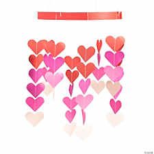 Mobile Decoration, Heart Mobile, Carnival Tent, Day Party Decorations, Art Docent, Symbols Of Love, Mobile Banner, Different Shades Of Red, Iconic Symbols