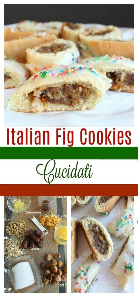 Italian Fig Cookies {Cucidati} - Family Table Treasures Dessert Favorites, Italian Fig Cookies, Buttery Cookie, Fig Cookies, Italian Cookie, Cinnamon Candy, Biscuit Sandwich, Frugal Christmas, Buttery Cookies