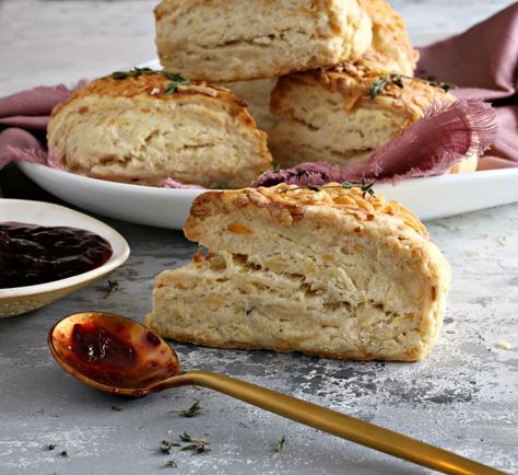 Smoked-Gouda-and-Thyme-Scones-2 Gouda Recipes, Thyme Scones, Gouda Recipe, Savory Scones Recipe, Smoked Gouda Cheese, Savory Scones, Recipe Generator, Smoked Gouda, Gouda Cheese