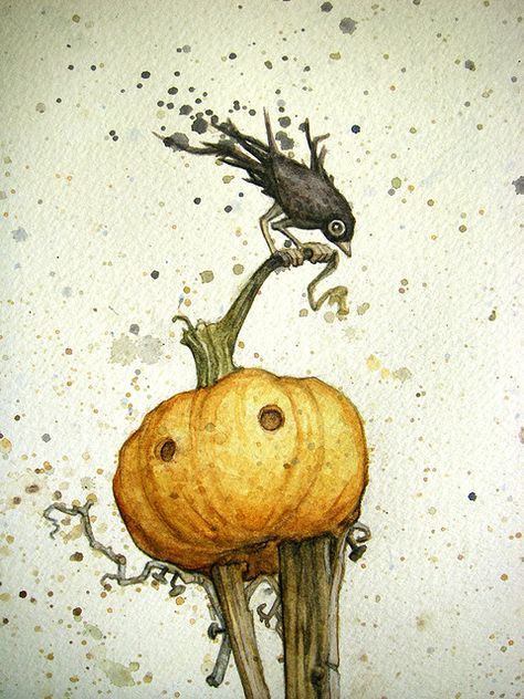 Halloween Watercolour Painting, Halloween Watercolors, Pumpkins Drawing, Pumpkin Painting Ideas Halloween, Pumpkin Painting Ideas Fall, Painting Ideas Fall, Painting Ideas Halloween, Pumpkin Illustration, Witch Pumpkin