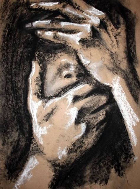 shades of brown Portraiture Art, Art Charcoal, Charcoal Portraits, White Drawing, Charcoal Art, Chalk Pastels, Ap Art, Charcoal Drawing, Chalk Art