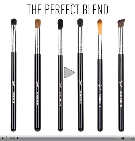 WATCH NOW: The Perfect Blend Makeup Education, Soft Smokey Eye, Sigma Brushes, Essential Makeup Brushes, Eyeshadow Base, How To Apply Eyeshadow, Eye Look, Concealer Brush, Cut Crease