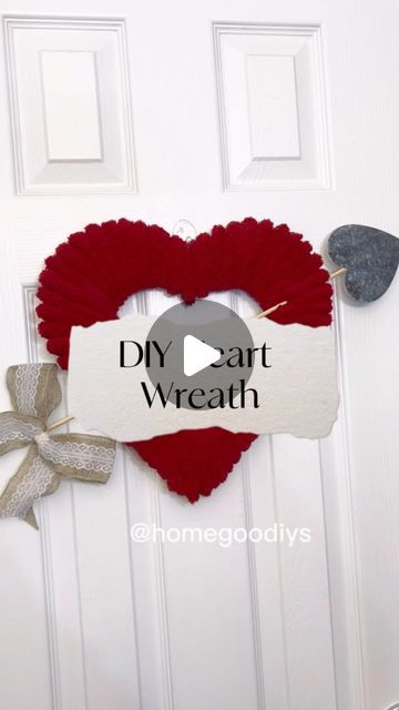 Home Goodiys on Instagram: "💕Easy Heart & Arrow Wreath💕 All supplies used are from Dollar Tree, except the chunky yarn, which was from Walmart.  I pushed a large skewer (cut to size) through the yarn and part of the wreath form. I forgot to record that part 🤦‍♀️😅 But it was fairly easy to do. Let me know if you have any questions! Hope you enjoy! 🤗   Song cred: Hannah Barr- Pretty Girl Walk (couldn’t find it on ig!)   Follow me 👉 @homegoodiys for more craft/DIY ideas!  #dollartree #diy #dollartreecommunity #dollartreecrafts #homegoodiys #budgetfriendlydecor #dollartreelovers #manualidades #crafty #crafts" Craft Diy Ideas, Dollartree Diy, Diy Valentine's Day Decorations, Girl Walk, Budget Friendly Decor, Wreath Forms, Dollar Tree Crafts, Valentine's Day Diy, Valentine Day Crafts