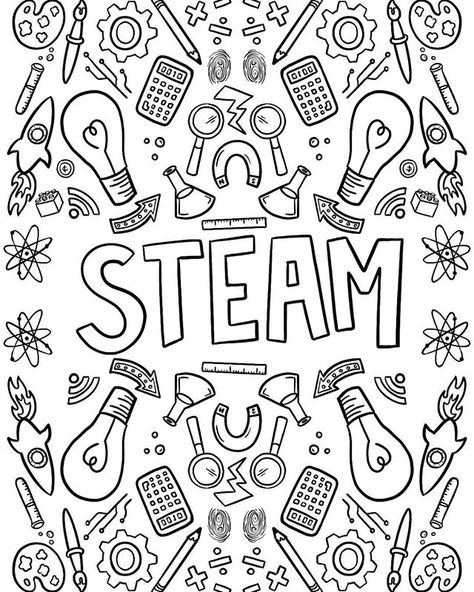 Where my STEAM teachers at!?! 🙌🏻⚙️ tag a STEAM/Makerspace teacher below who I should follow! [Steam coloring sheets available in my tpt😁] Stem Coloring Pages, Steam Teacher, Steam Kids, Hipster Art, Stem Activities, Free Coloring Pages, Cartoon Kids, Art Education, Coloring Sheets