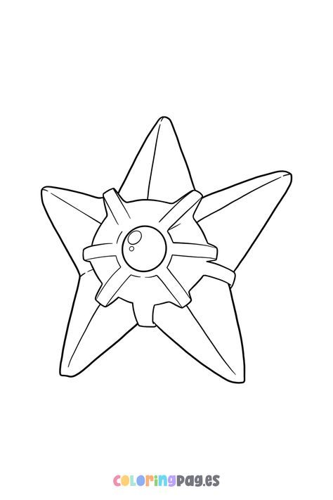 Discover fun and creative ways to engage your kids with our free Staryu coloring page, perfect for all Pokémon fans! Staryu Pokemon, Pokemon Outline Tattoo, Staryu Pokemon Tattoo, Espeon Coloring Page, Pokemon Lineart, Pokemon Stencils, Pokemon Card Coloring Pages, Legendary Pokemon Coloring Sheets, Pokemon Tattoo