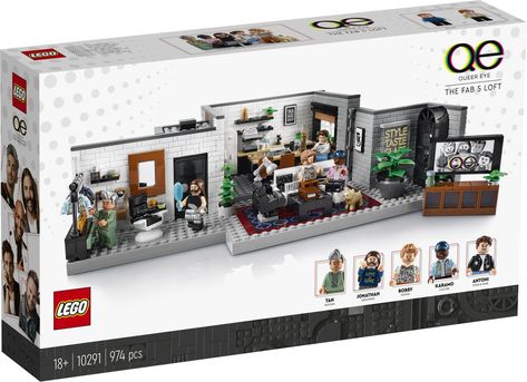 Lego Queer Eye — The Fab 5 Loft Star Wars Advent Calendar, Lego Tv, Fab 5, Queer Eye, Fab Five, Big Tv, Lego Super Heroes, Lego Pieces, Lego Toys